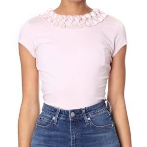 Ted Baker Pink Charre Bow Trimmed Neck Tee